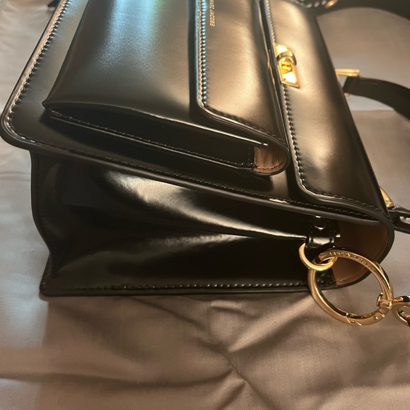 Marc Jacobs Black Satchel with Gold Accents-The Uptown - Picture 4 of 16